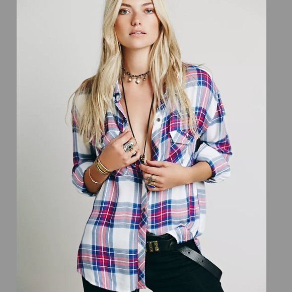 Rails for Free People button down plaid shirt - Picture 1 of 10